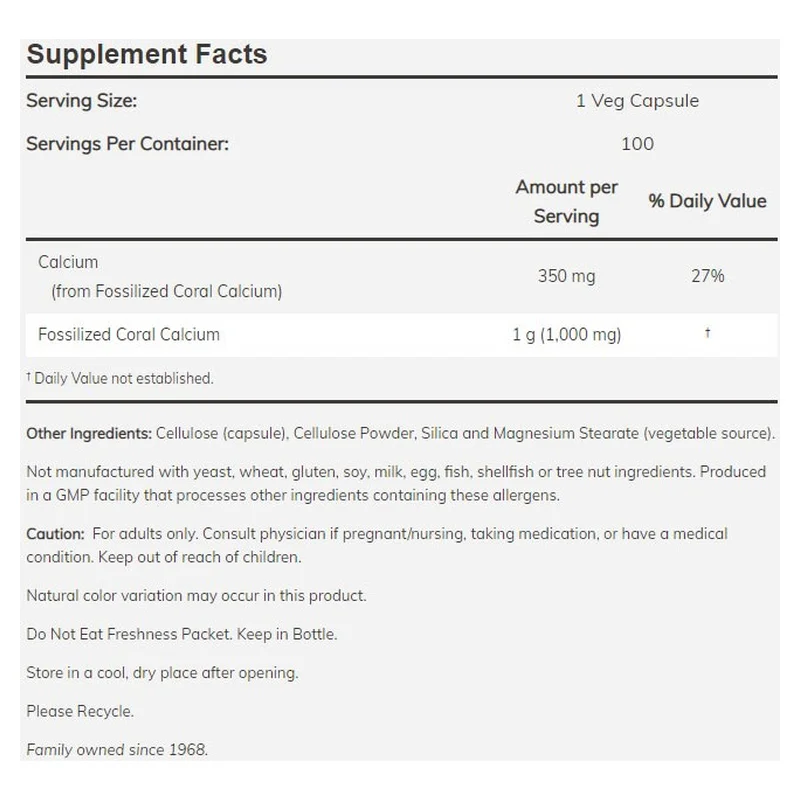 NOW Foods Coral Calcium – Image 2