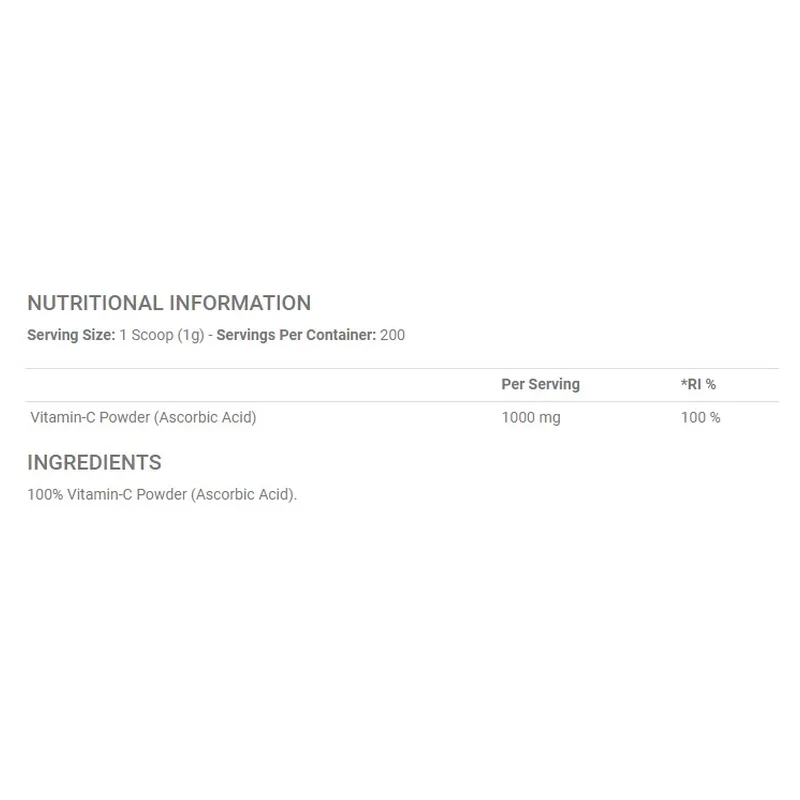 Applied Nutrition Vitamin-C Powder – Image 2