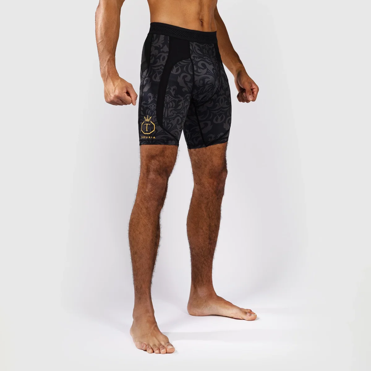 Shorts à compression Venum x Topuria Inégalé Noir – Image 5