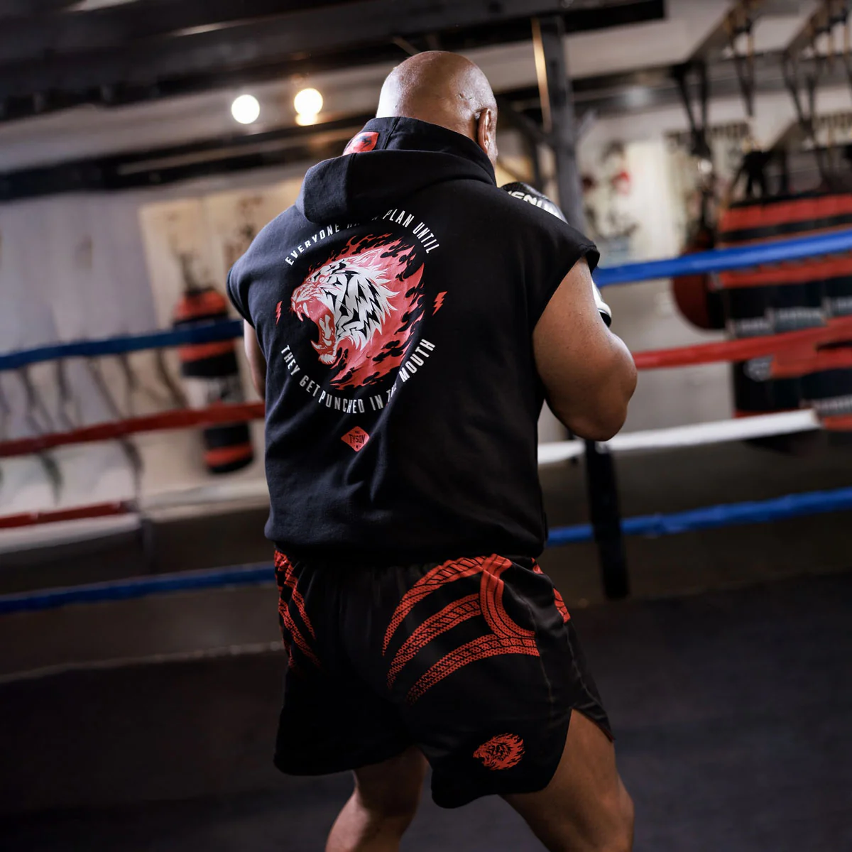 Sweat sans manches Venum x Mike Tyson Tiger à capuche Noir – Image 7